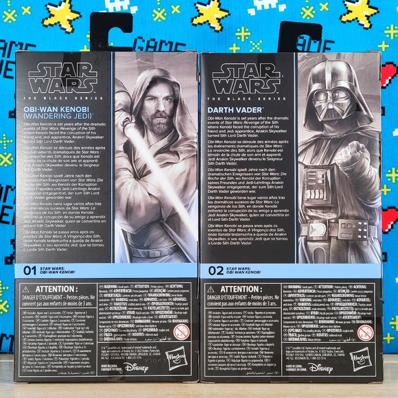 Darth Vader & Wandering Jedi Obi-Wan Kenobi Star Wars The Black Series Hasbro - Picture 4 of 11